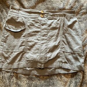 Reitmans Steel Grey Elastic Waist Skort